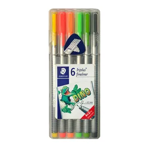 روان نویس استدلر مدل Triplus fineliner Dino بسته 6 عددی