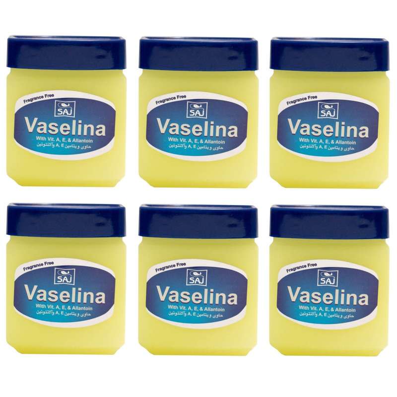 وازلین ساج مدل Fragrance Free حجم 125 میلی لیتر مجموعه 6 عددی