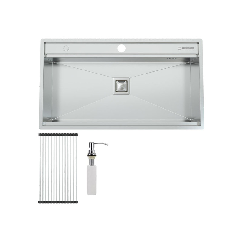 سینک ظرفشویی استیل توکار یک لگنه مکوان مدل MS90-Basic