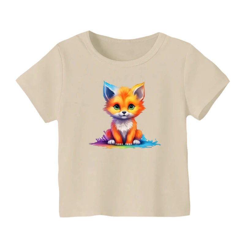 تی شرت آستین کوتاه بچگانه مدل روباه کد ۳