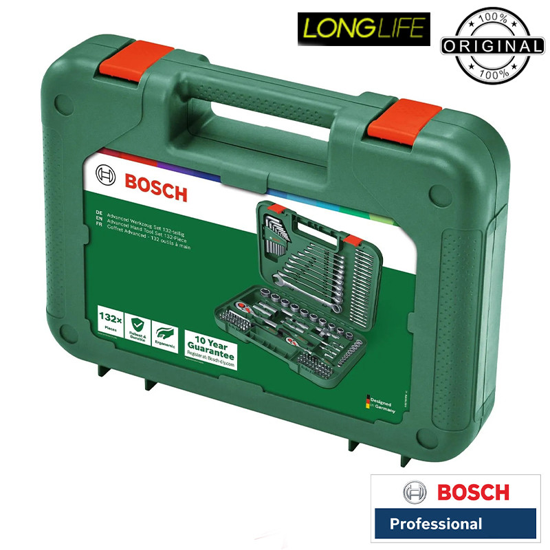 آچار و بکس بوش مدل فوق حرفه ای کد 1600A02Z9B مجموعه 132 عددی