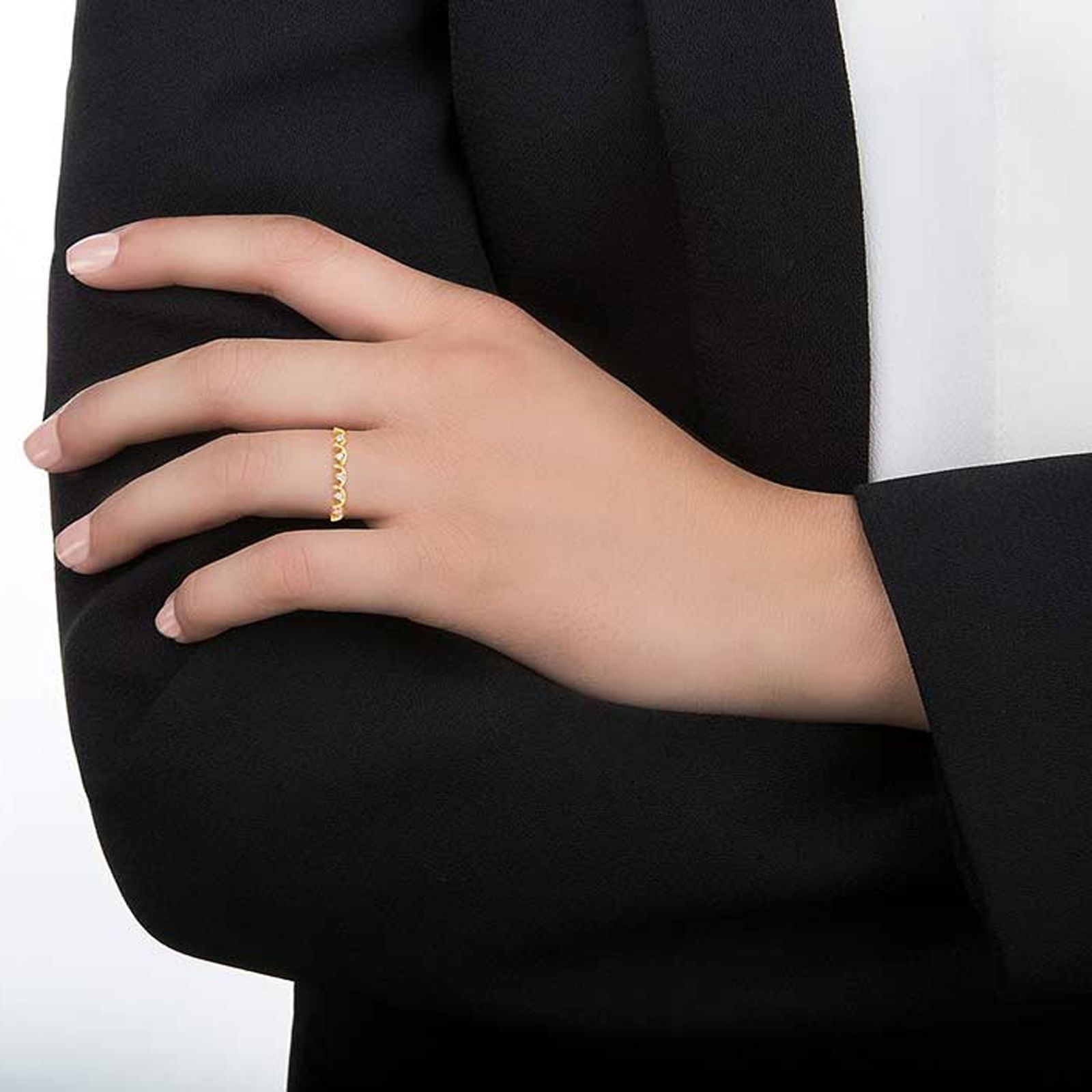 انگشتر طلا 18 عیار زنانه کیا گالری مدل AR378 - - 3