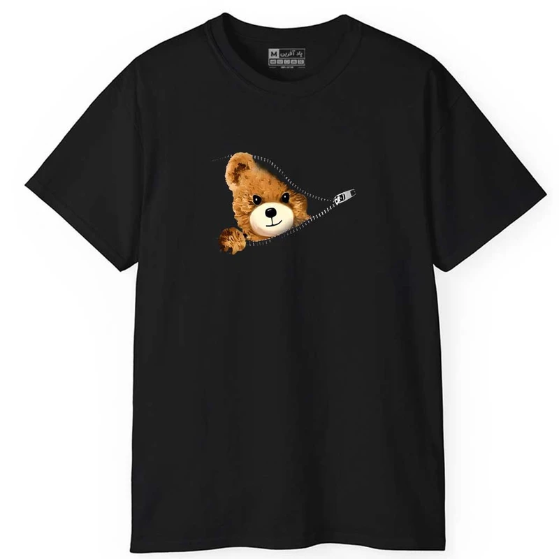 تی شرت آستین کوتاه مردانه پاد آفرین مدل خرس کد 0284
