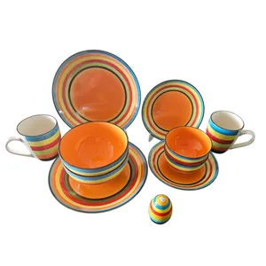 سرویس غذاخوری سرامیکی 11 پارچه طرح رنگین کمان