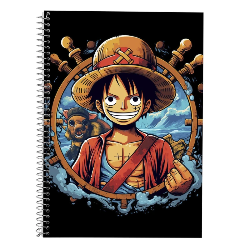 دفتر زبان 50 برگ مدوپد مدل دوخط طرح وان پیس One Piece کد DF10709