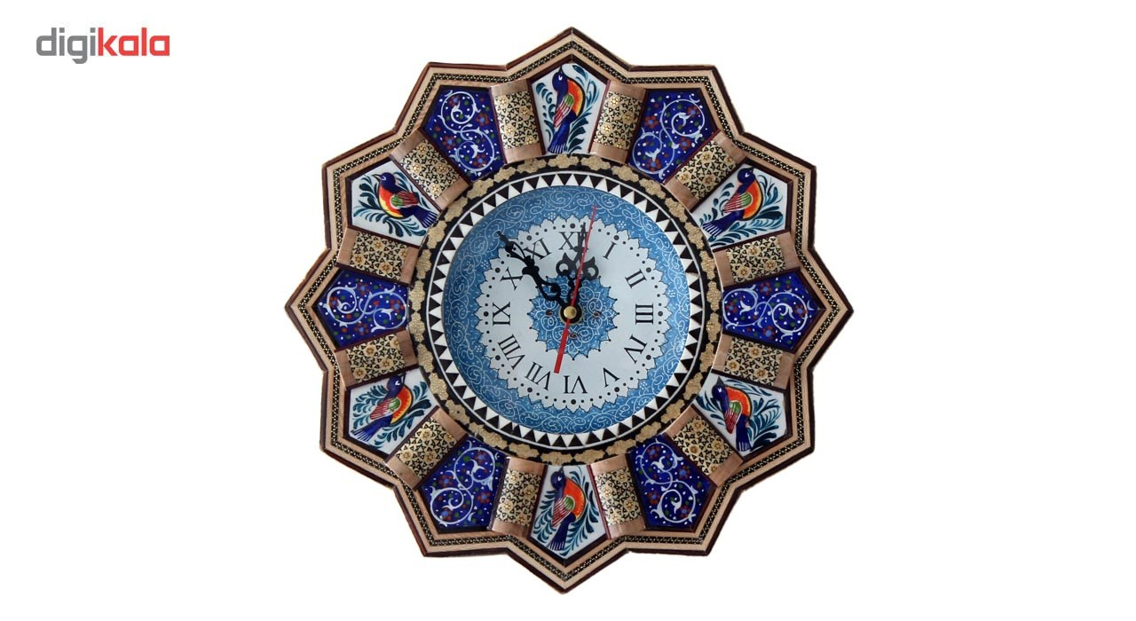 ساعت دیواری خاتم و میناکاری مارکت لند کد Mkh204