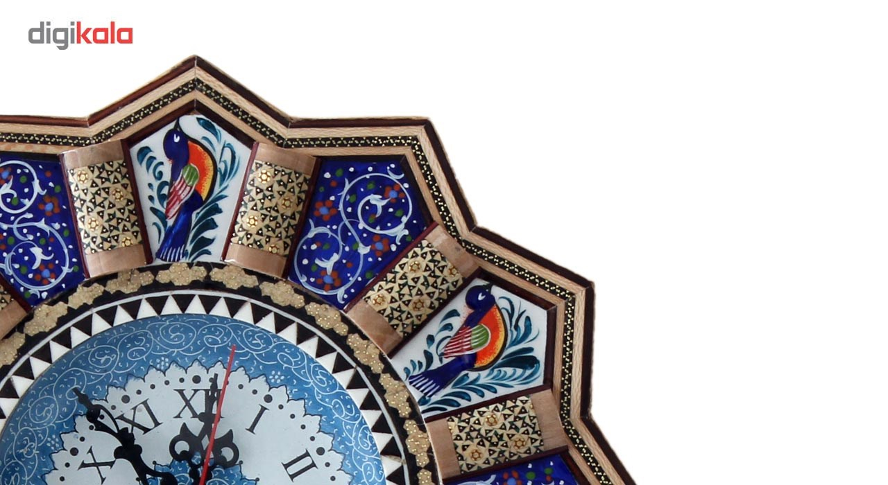 ساعت دیواری خاتم و میناکاری مارکت لند کد Mkh204