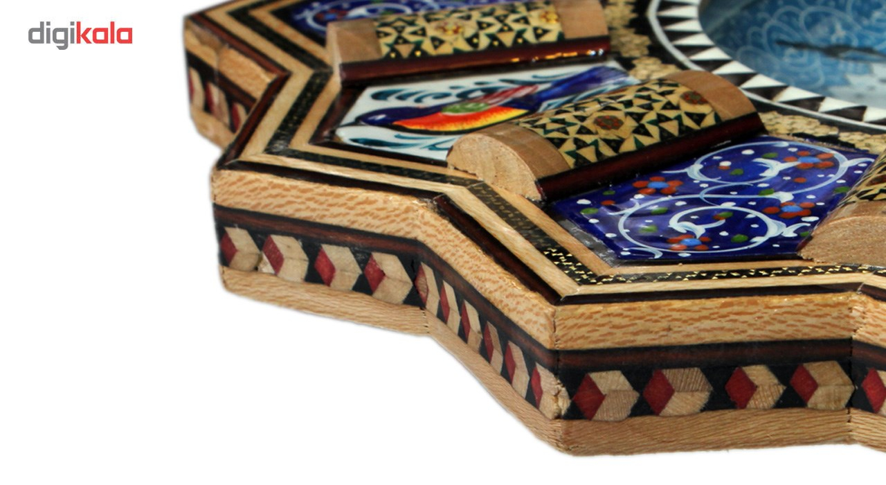 ساعت دیواری خاتم و میناکاری مارکت لند کد Mkh204