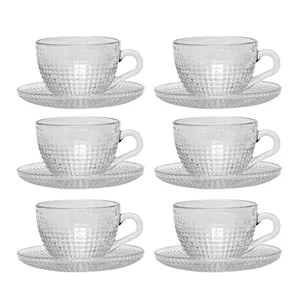 Kaveh Crystal Venice Cup And Saucer Pack Of 6