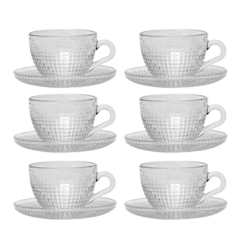 فنجان و نعلبکی بلور کاوه مدل Venice بسته 6 عددی