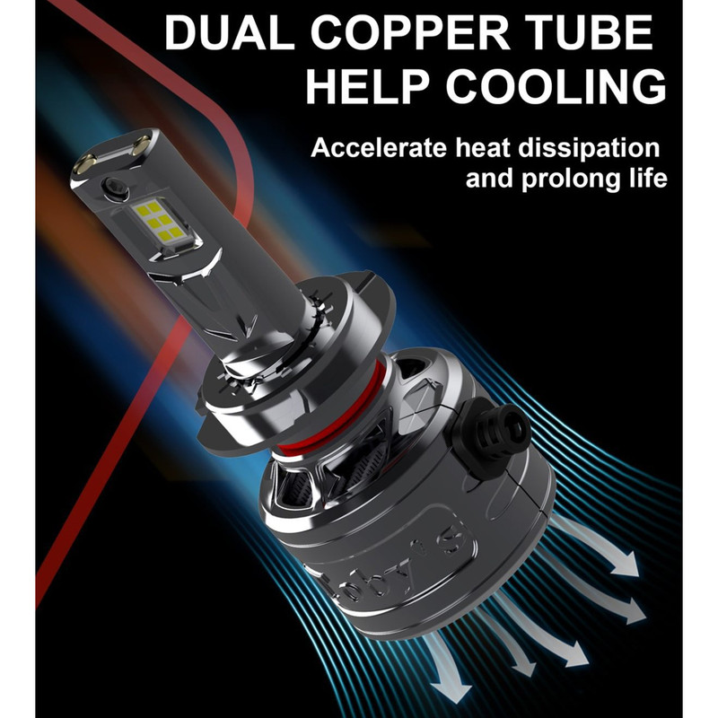 هدلایت لامپ خودرو توبیز مدل TY80 پایه H7 بسته دو عددی