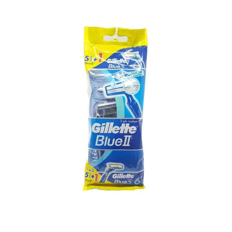 خود تراش ژیلت مدل Blue 2 بسته 5 عددی به همراه خود تراش مدل Blue 3 خود تراش ژیلت مدل Blue 2 بسته 5 عددی به همراه خود تراش مدل Blue 3