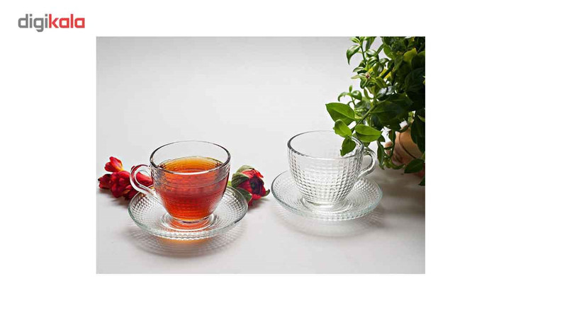 فنجان و نعلبکی بلور کاوه مدل Venice بسته 6 عددی