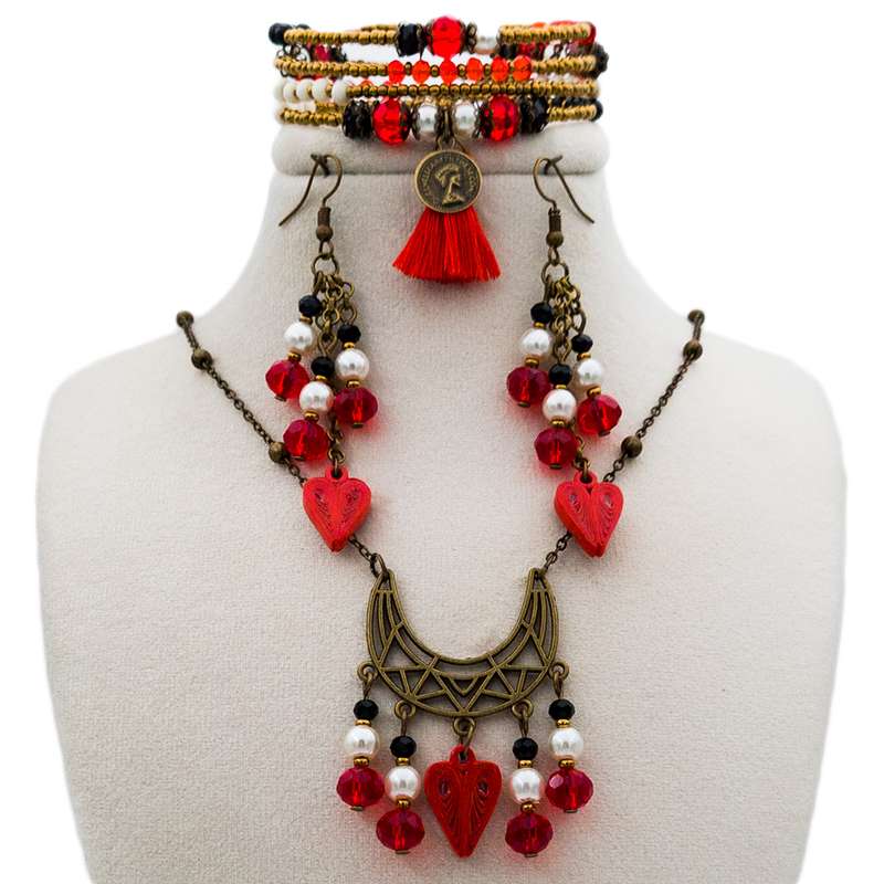 نیم ست زنانه مدل قلب و ماه کد H037