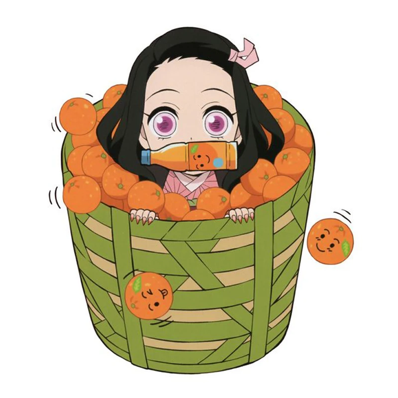 استیکر لپ تاپ و موبایل مدل انیمه طرح شیطان کش نزوکو کامادو demon slayer nezuko kamado کد 211