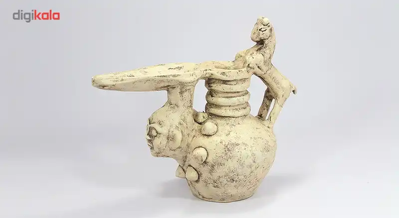 قوری سفالی طرح سر انسان