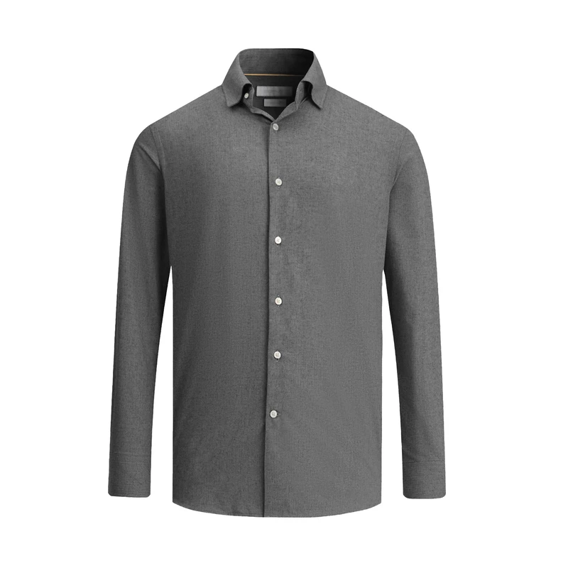 پیراهن آستین بلند یقه برگردان مردانه کروم مدل 2520112