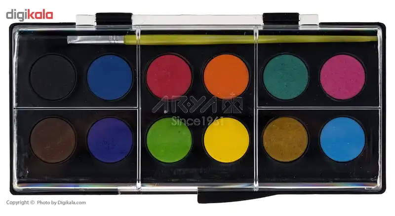 آبرنگ 12 رنگ آریا کد 1-5008