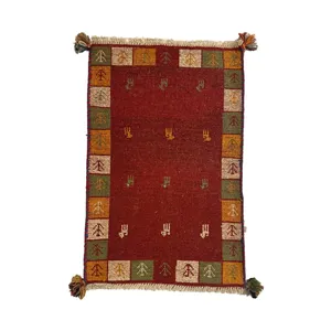 گبه فرش دستباف نیم متری مدل بافت قشقای شیراز کد NKP-sgp4