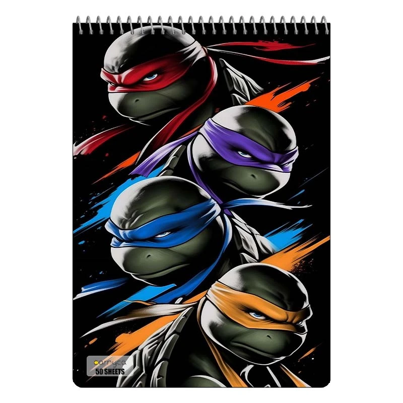 دفتر نقاشی 50 برگ سیمی کارنیکا طرح لاک پشت های نینجا Teenage Mutant Ninja Turtles کد 22792