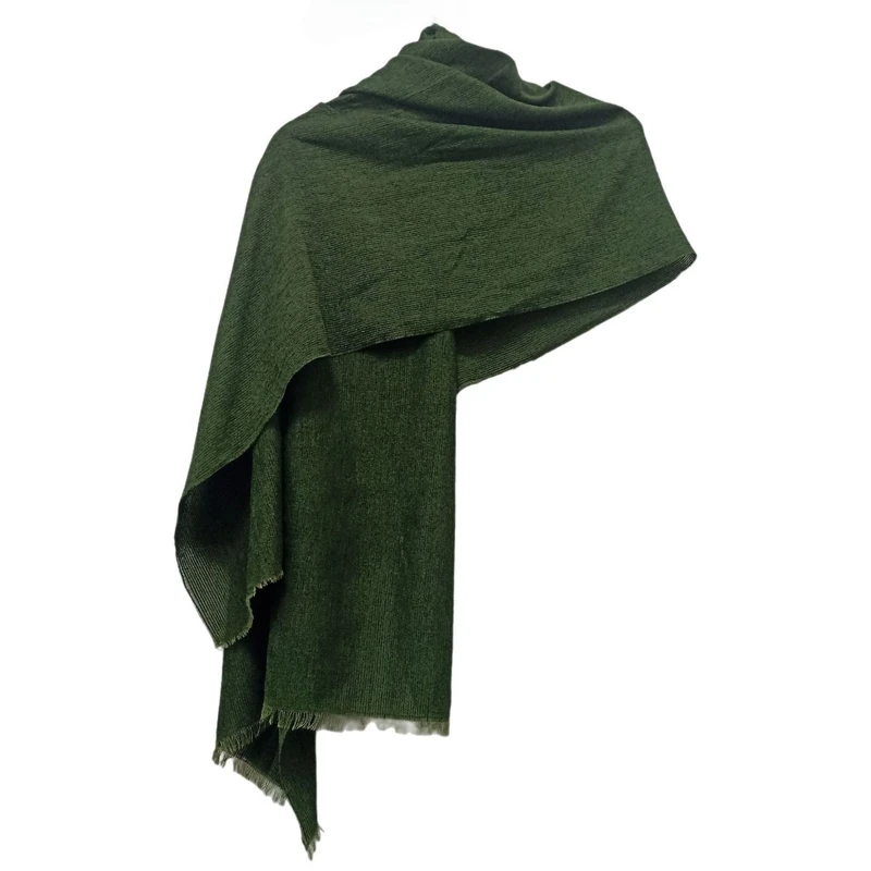 شال نخ زنانه مدل کبریتی با طول و عرض 69×187 سانتی‌متر