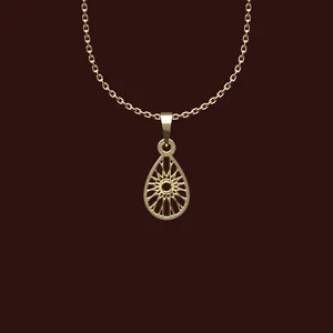 گردنبند طلا 18 عیار زنانه مدوپد مدل هندسی کد X2-1-1183