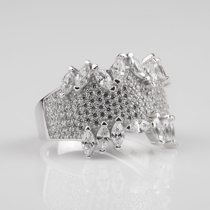 انگشتر نقره زنانه مدل 21536