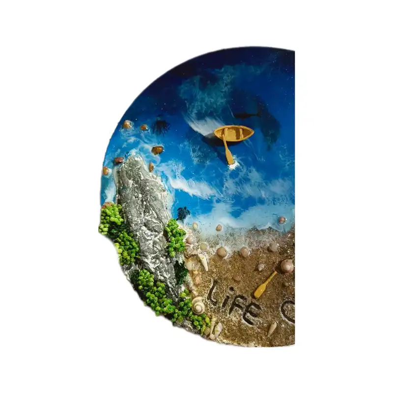 دیوارکوب رزینی طرح دریا