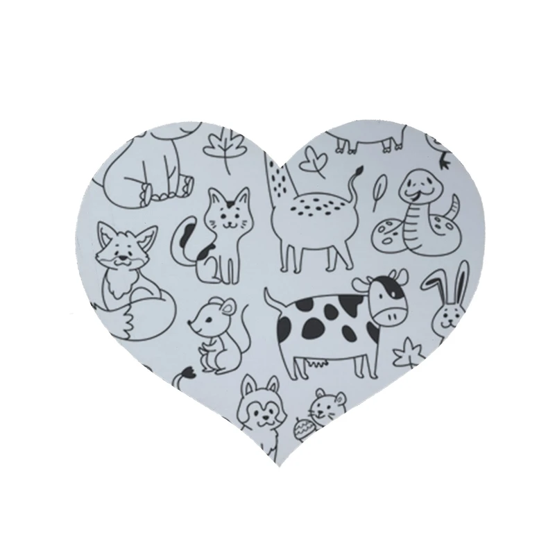 پادری مدل قلب طرح حیوانات کد 8128 سایز 90 × 90 سانتی متر