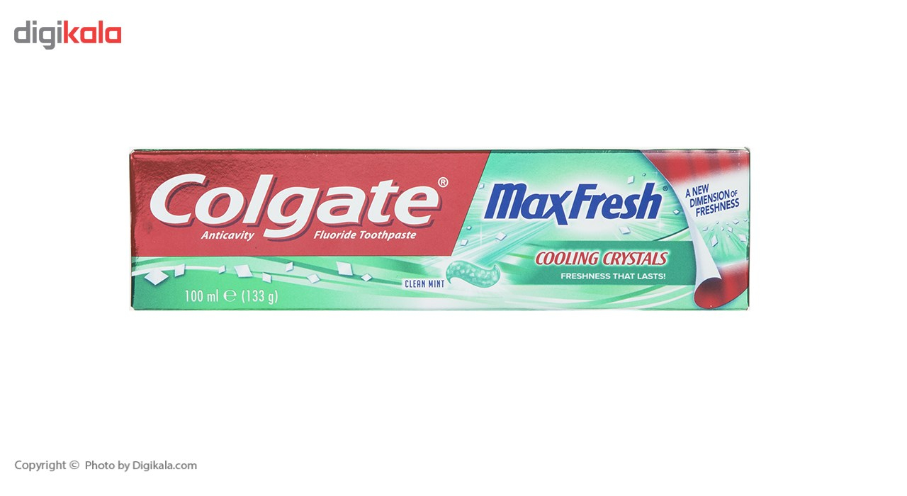 خمیر دندان کلگیت سری Max Fresh مدل Cooling Crystals حجم 100 میلی لیتر