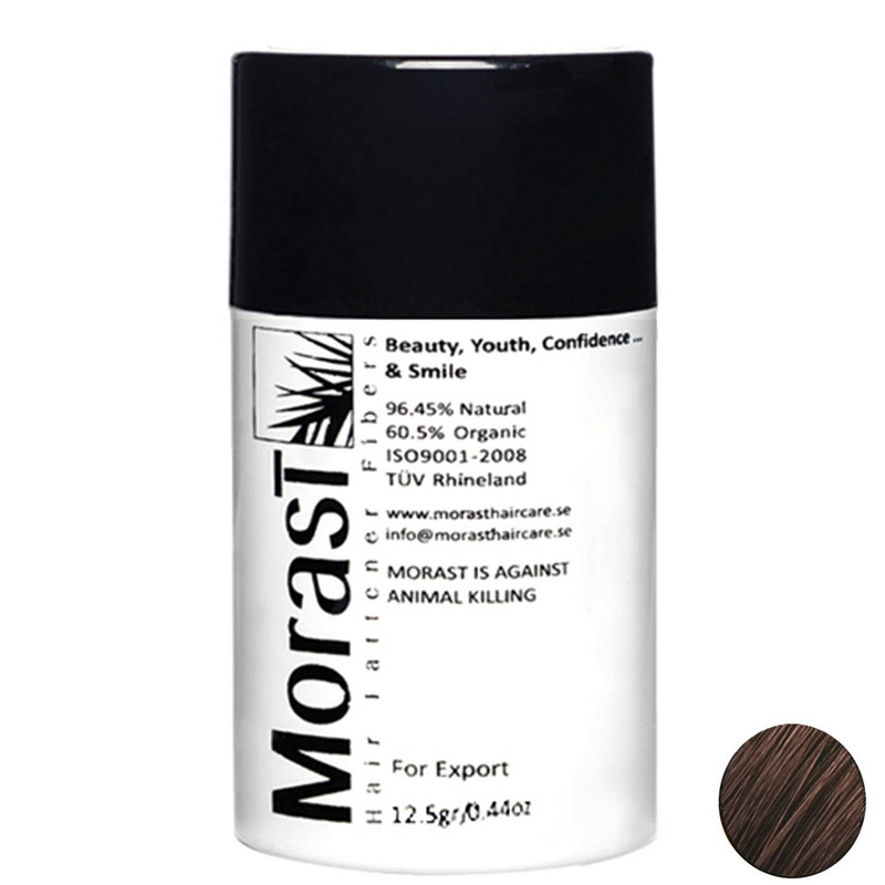 پودر پرپشت کننده مو مورست مدل Dark Brown وزن 12.5 گرم رنگ قهوه ای تیره