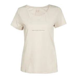 تی شرت آستین کوتاه زنانه جوتی جینز مدل یقه گرد کد 1551238 رنگ کرم