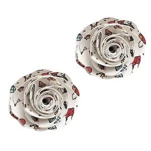 کش مو دخترانه مدل رز تک شاخ بسته 2 عددی