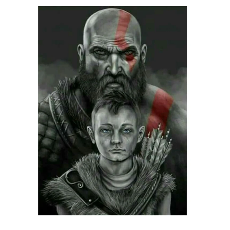 استیکر لپ تاپ و موبایل مدل بازی طرح خدای جنگ کریتوس god of war Kratos کد2125