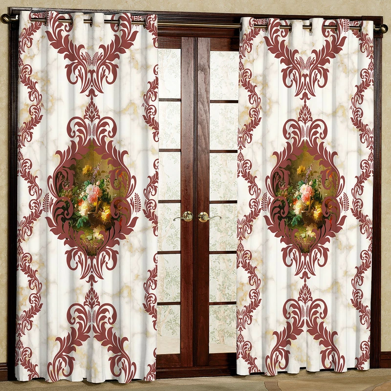 پرده مدل طرح دار مخمل پانچی کد 4287 سایز 200x140 سانتی متر