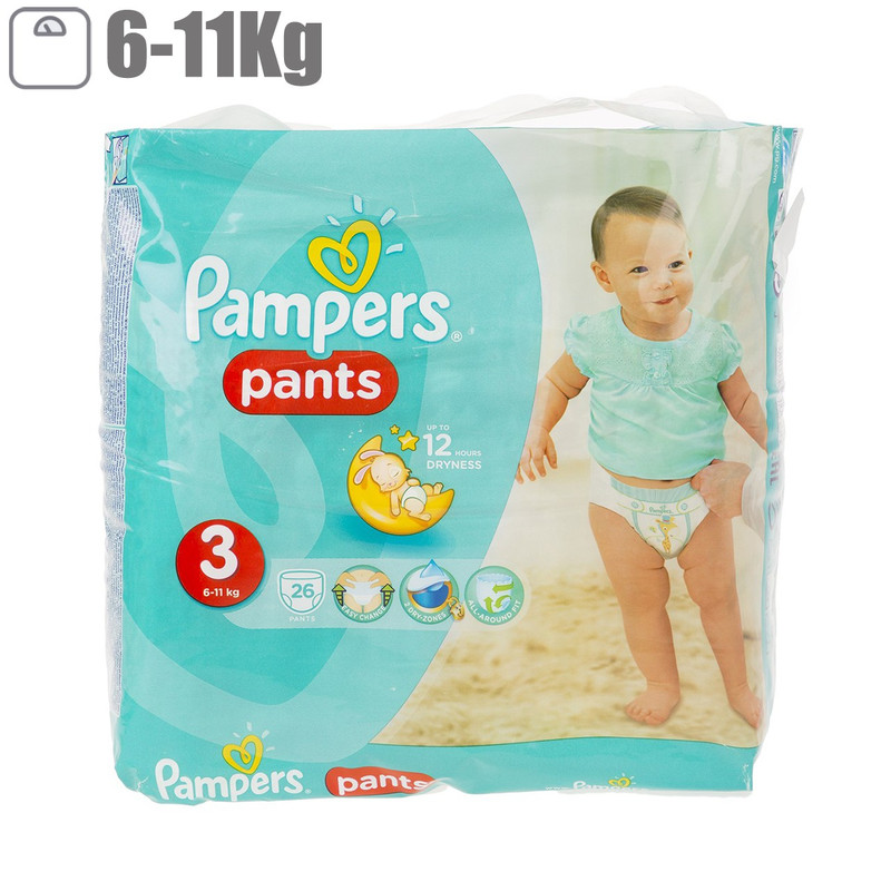 پوشک پمپرز مدل Pants سایز 3 بسته 26 عددی