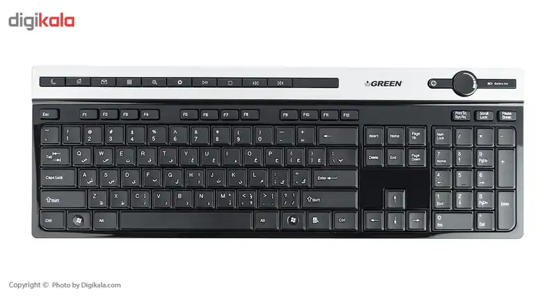 کیبورد و ماوس بی سیم گرین مدل GKM-505W با حروف فارسی