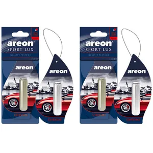 Areon Lux Liquid Chrome Car Air Freshener - Pack Of  2