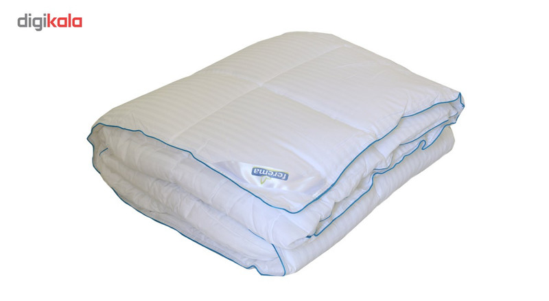 لحاف مایکروفایبر ژاکارد سفید فرما مدل F-MJK-Quilt - دو نفره کینگ