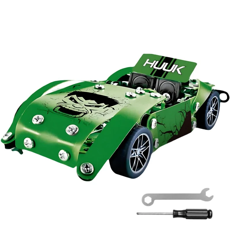 ساختنی 181 تکه ناب سل مدل ماشین فلزی هالک به همراه پیچ گوشتی و آچار کد 181pcs HULK METAL CONSTRUCTION SET NO.868-4