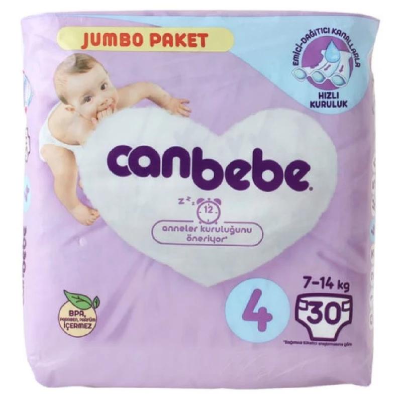 پوشک بچه جان به به مدل JUMBO PAKET سایز 4 بسته 30 عددی