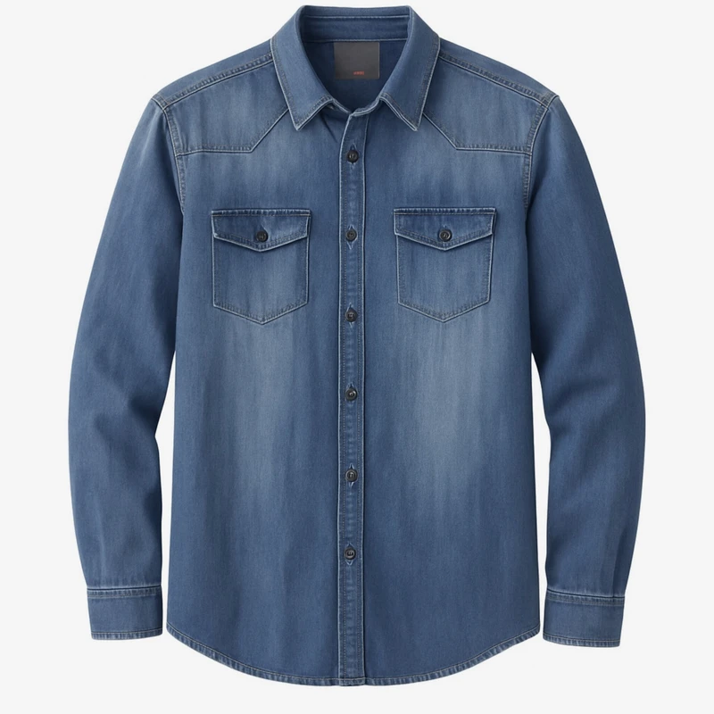 پیراهن آستین بلند یقه برگردان مردانه مدل اینتلیجنت کد 4444