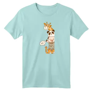 تی شرت آستین کوتاه بچگانه مدل حیوانات بامزه