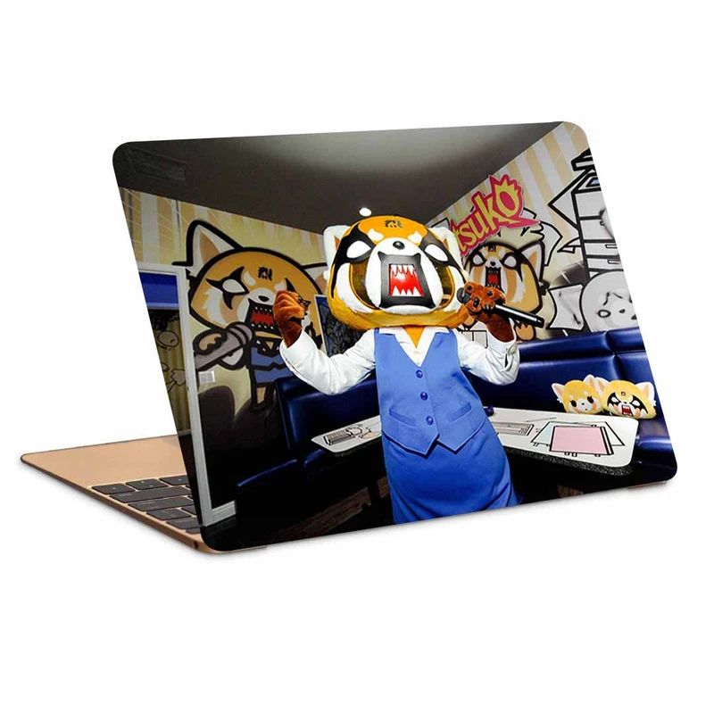 استیکر لپ تاپ طرح Aggretsuko کد N-7مناسب برای لپ تاپ 15.6 اینچ