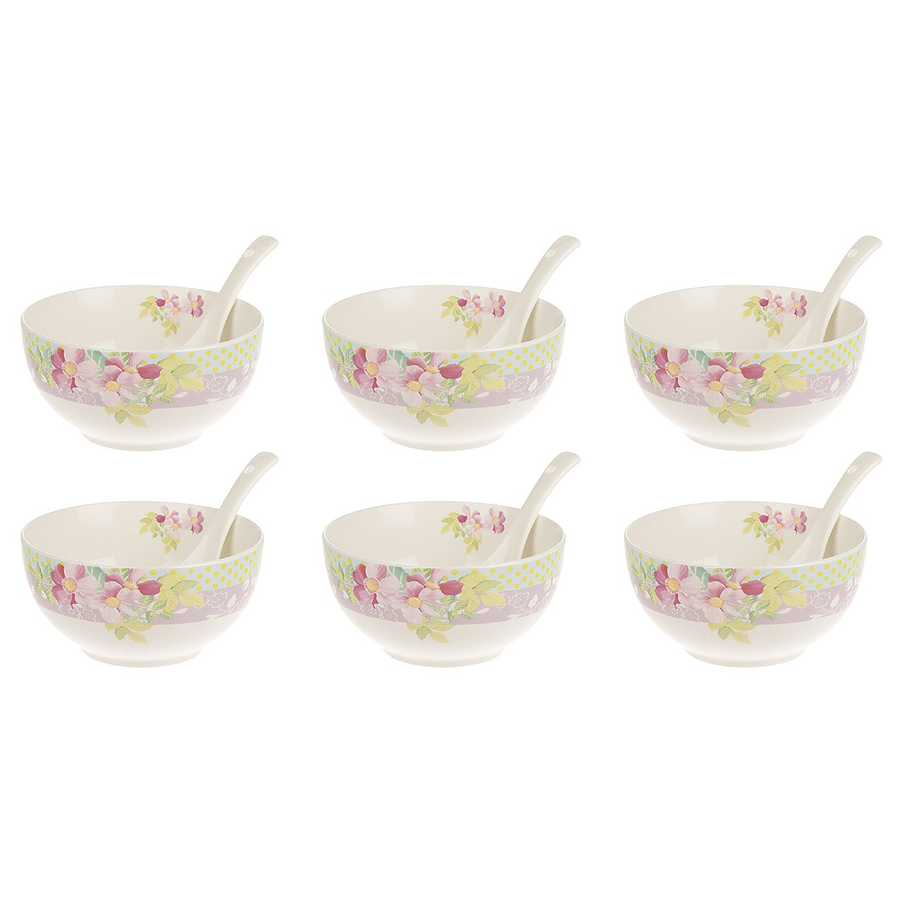 کاسه سوپ خوری آنجلا مدل ZP-337 - بسته 6 عددی