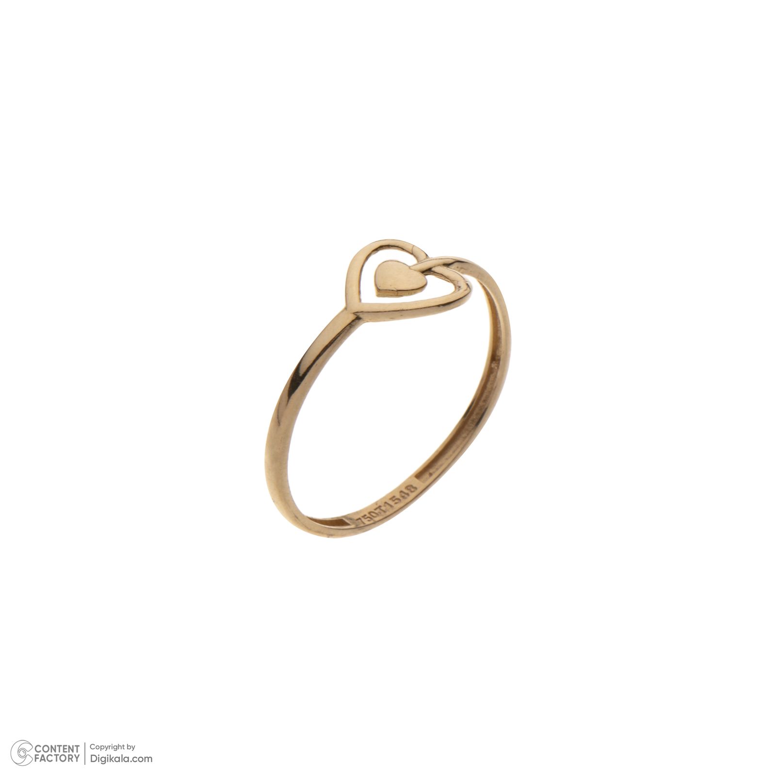 انگشتر طلا 18 عیار زنانه مایا ماهک مدل MR1260 طرح قلب -  - 3