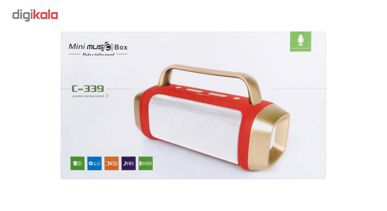اسپیکر بلوتوثی قابل حمل مدل C-339 main 1 4