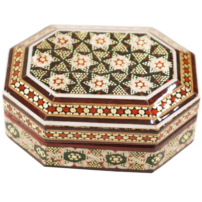 جا سکه ای خاتم کاری مدل هشت ضلعی کد Hexagon