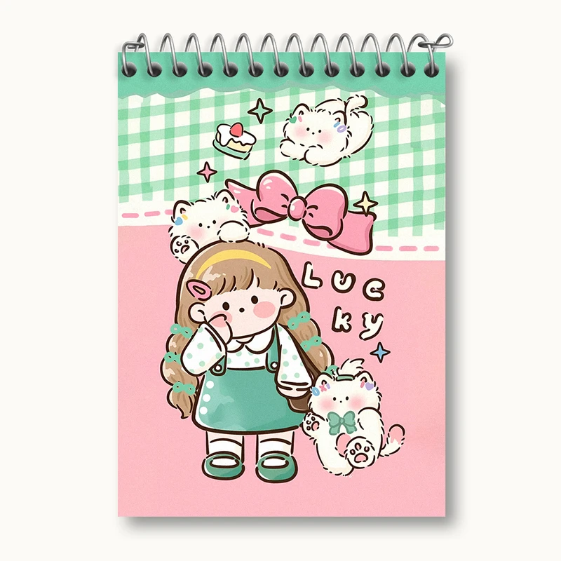 دفتر یادداشت 50 برگ خندالو طرح دخترانه کیوت کد N3906