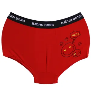 شورت مردانه مدل گیاهی رنگ قرمز